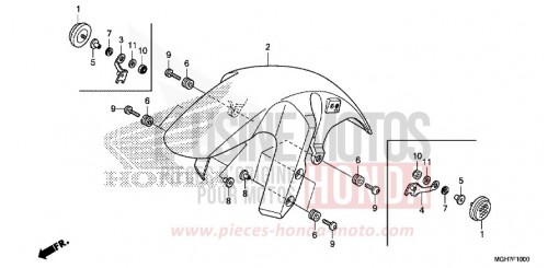 AILE AVANT VFR1200XF de 2015